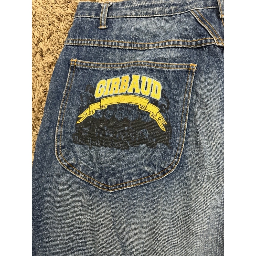 VTG Marithe Francois Girbaud Mens Jean Shorts Blue Hip Hop Baggy Y2K Sz 38x30